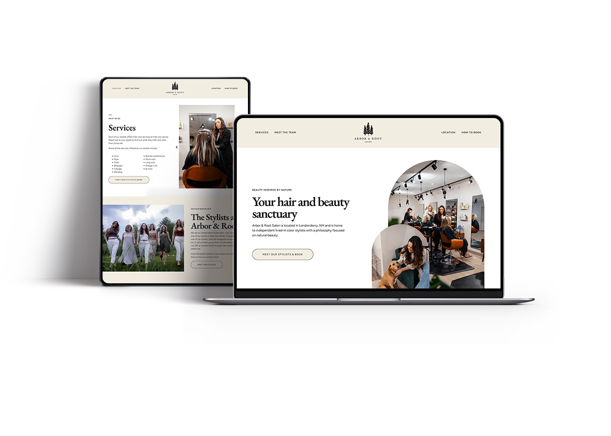Arbor & Root Salon Website Design