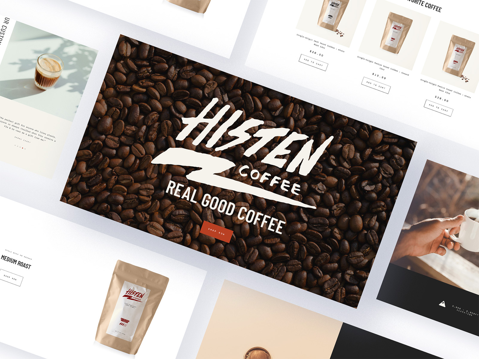 histen coffee website design
