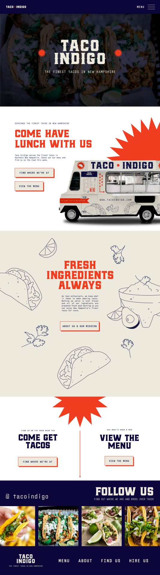 Taco Indigo Website Design